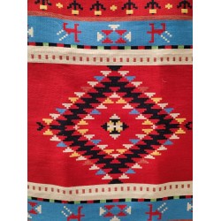 dywan ręcznie tkany z grecji z krety meander polikala grecka bawełna - przód