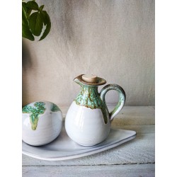 polikala.com ceramika z Krety, Laventzakis ceramics, kolor: złota zieleń