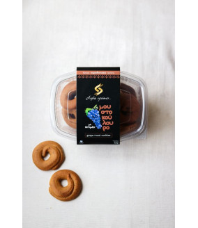 Ciastka z sokiem z winogron, ręcznie robione, naturalne Koulourakia z Krety