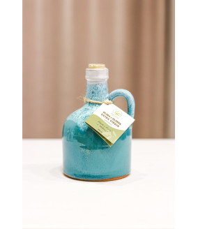 oliwa polikala niefiltrowana ceramika z krety z grecji od rolnika oliwa z oliwek poli kala turkus z bielą