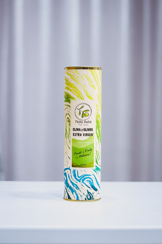 oliwa polikala niefiltrowana limitowana puszka z krety z grecji od rolnika oliwa z oliwek poli kala