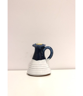 Dzbanek stożek mały "Biel z kobaltem". Ręcznie robiona ceramika z Krety, 167