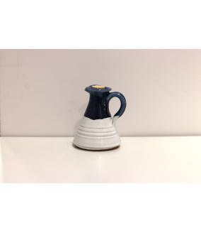 Dzbanek stożek mały "Biel z kobaltem". Ręcznie robiona ceramika z Krety, 167