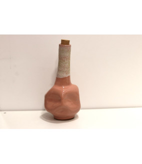 Dzbanek karafka "Różowy z beżowym". Ręcznie robiona ceramika z Krety, 4