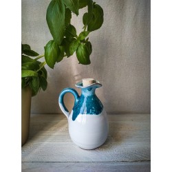 polikala.com ceramika z Krety, Laventzakis ceramics, kolor: turkus z bielą