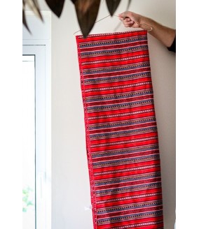 Tkany obrus z Krety polikala, ręcznie robiony obrus, ręcznie tkany tradycyjny obrus z Krety, z Grecji