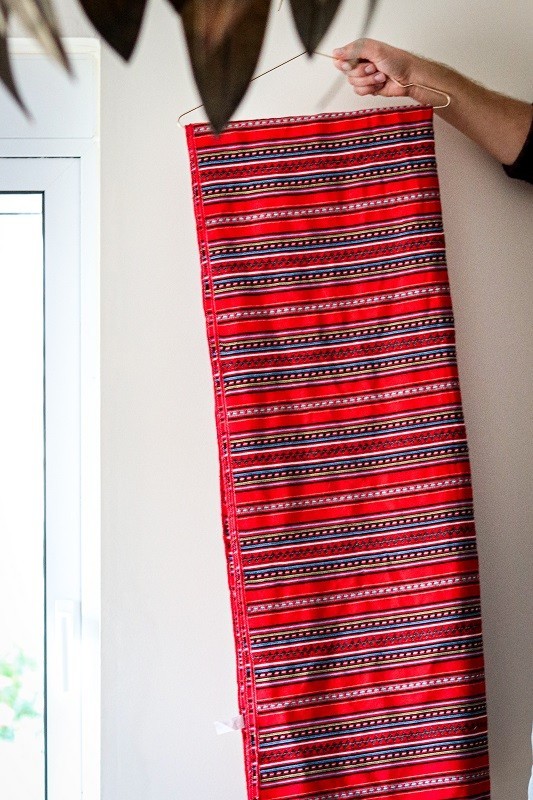 Tkany obrus z Krety polikala, ręcznie robiony obrus, ręcznie tkany tradycyjny obrus z Krety, z Grecji