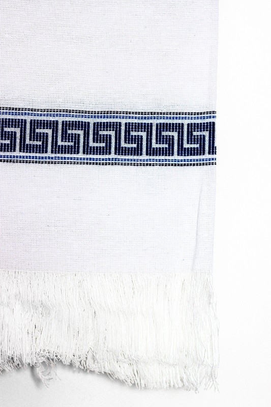 Tkany obrus z Krety polikala, ręcznie robiony obrus, ręcznie tkany tradycyjny obrus z Krety, z Grecji