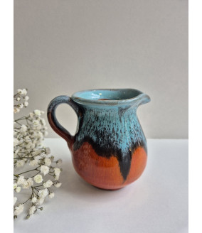 Dzbanek mlecznik "Czerwono - niebieski". Ręcznie robiona ceramika z Krety, 101