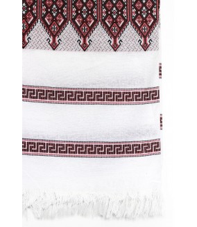 Tkany obrus z Krety polikala, ręcznie robiony obrus, ręcznie tkany tradycyjny obrus z Krety, z Grecji