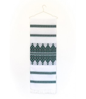 Tkany obrus z Krety polikala, ręcznie robiony obrus, ręcznie tkany tradycyjny obrus z Krety, z Grecji