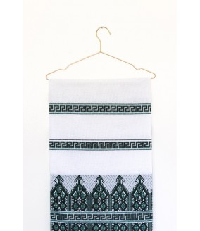 Tkany obrus z Krety polikala, ręcznie robiony obrus, ręcznie tkany tradycyjny obrus z Krety, z Grecji