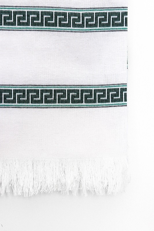 Tkany obrus z Krety polikala, ręcznie robiony obrus, ręcznie tkany tradycyjny obrus z Krety, z Grecji