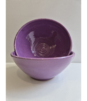 Miska duża prosta "Fioletowa''. Ręcznie robiona ceramika z Krety, 742