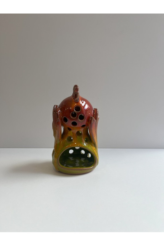 Lampion KURCZAK "Oliwka z czerwienią''. Ręcznie...