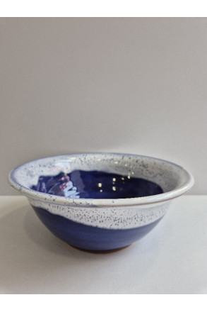 Miska mała wywinięta "Kobalt z bielą''. Ręcznie robiona...