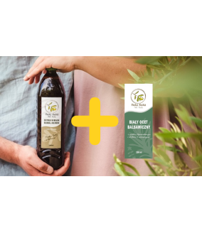 zestaw Oliwa i ocet polikala Oliwa z Krety z Grecji od rolnika