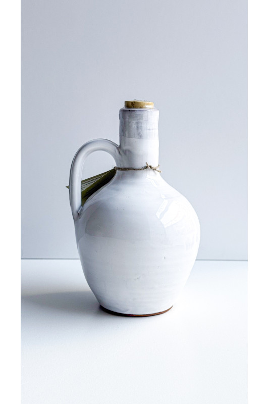 Niefiltrowana Oliwa Extra Virgin Poli Kala w ceramicznej butelce - BIAŁY, zbiór 2025, LIMITOWANA, 500 ml