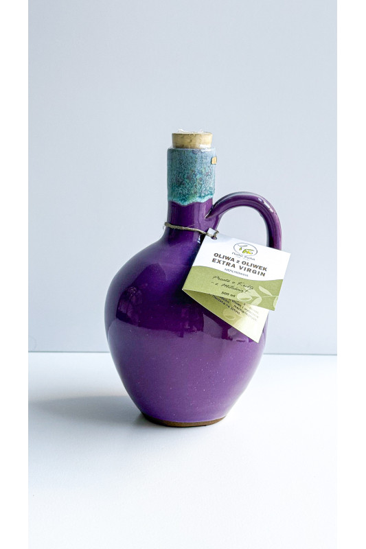 Niefiltrowana Oliwa Extra Virgin Poli Kala w ceramicznej butelce - BIAŁY, zbiór 2025, LIMITOWANA, 500 ml