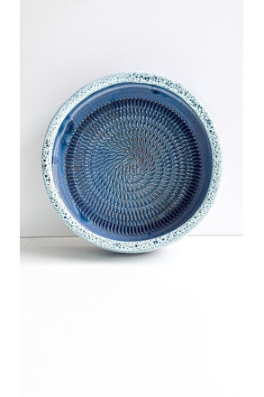 Miska z tarką "Niebieski z bielą''. Ręcznie robiona... 2