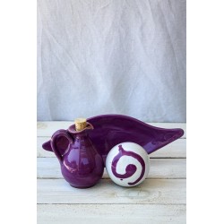 polikala.com ceramika z Krety, Laventzakis ceramics, kolor: fiolet, oliwa z Krety, oliwa z Grecji