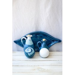 polikala.com ceramika z Krety, Laventzakis ceramics, kolor: błękit i biel, oliwa z Grecji, oliwa z Krety, polikala