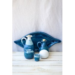 polikala.com ceramika z Krety, Laventzakis ceramics, kolor: błękit i biel, oliwa z Grecji, oliwa z Krety, polikala
