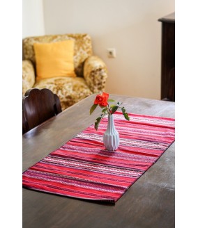 Tkany obrus z Krety polikala, ręcznie robiony obrus, ręcznie tkany tradycyjny obrus z Krety, z Grecji bieżnik