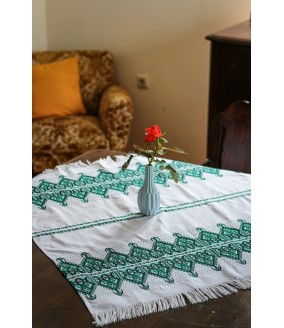 Tkany obrus z Krety polikala, ręcznie robiony obrus, ręcznie tkany tradycyjny obrus z Krety, z Grecji bieżnik