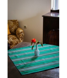 Tkany obrus z Krety polikala, ręcznie robiony obrus, ręcznie tkany tradycyjny obrus z Krety, z Grecji bieżnik