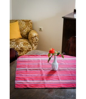 Tkany obrus z Krety polikala, ręcznie robiony obrus, ręcznie tkany tradycyjny obrus z Krety, z Grecji bieżnik